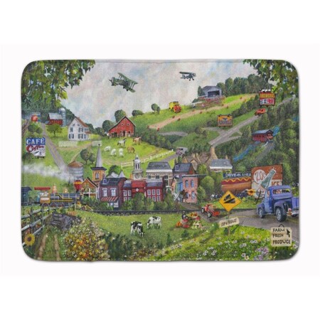 Carolines Treasures Summer in Small Town USA Machine Washable Memory Foam Mat PTW2012RUG